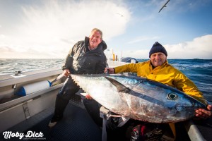 Boat owner Bruce Franks (left) and fishing buddy Barry Hay (right)